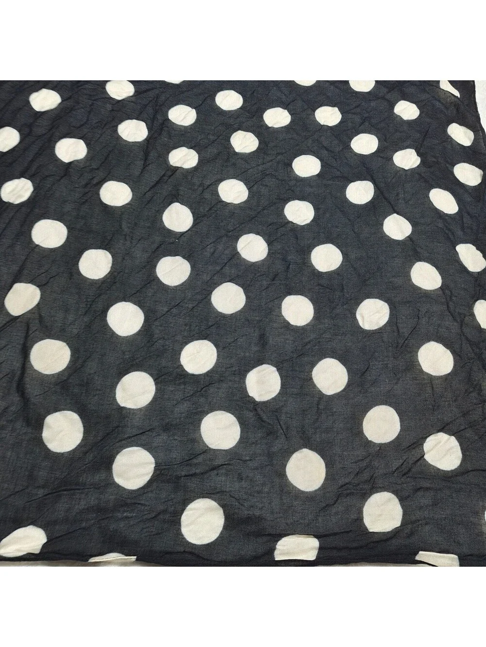 Large black and white polkadot scarf bandana
